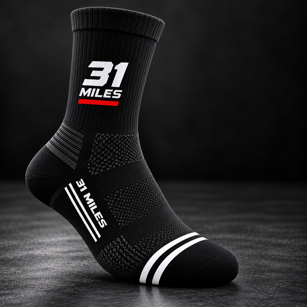 Black 31 Miles Performance Sock